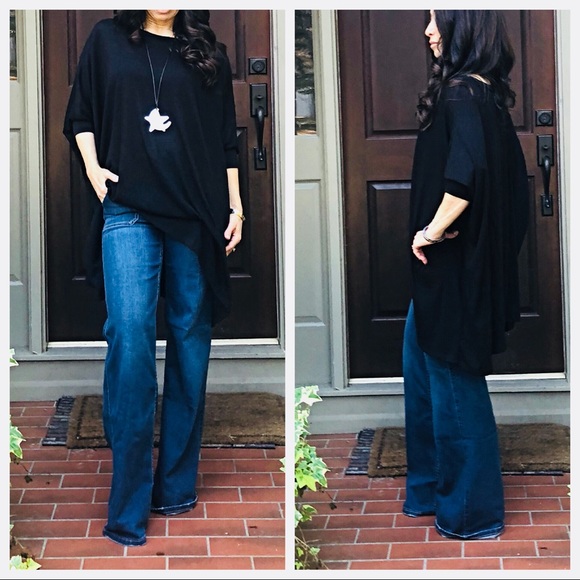 Black oversized loose fit  knit tunic - Picture 7 of 8